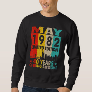 Awesome Since May 1982 40th Birthday Vintage Retro Sweatshirt