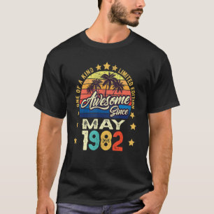 Awesome Since May 1982 Vintage 40th Birthday T-Shirt