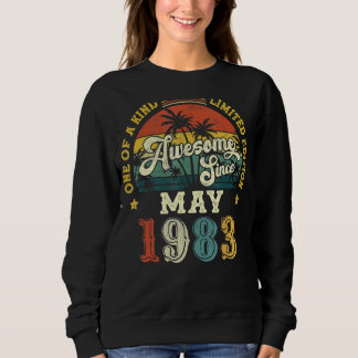 Awesome Since May 1983 Vintage 39th Birthday Sweatshirt