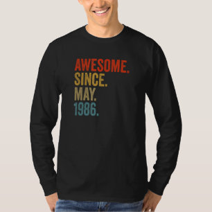 Awesome Since May 1986 36th Birthday Vintage Retro T-Shirt