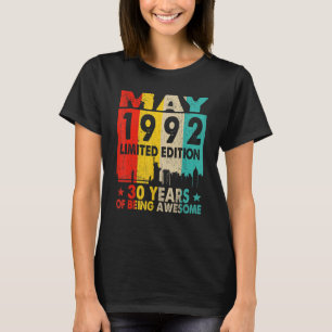 Awesome Since May 1992 30th Birthday Vintage Retro T-Shirt
