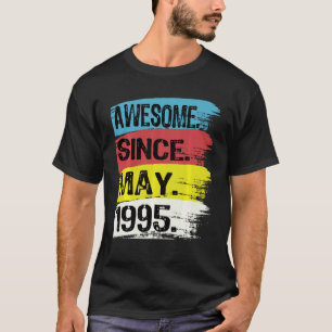 Awesome Since May 1995 Gemini Man Taurus Girl 27th T-Shirt