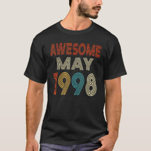 Awesome Since May 1998 Vintage 24th Birthday T-Shirt