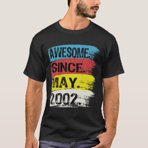 Awesome Since May 2002 Gemini Man Taurus Girl 20Th T-Shirt