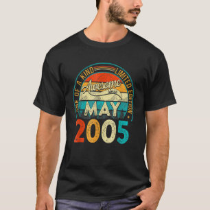 Awesome Since May 2005 18th Birthday Gifts 18 Year T-Shirt