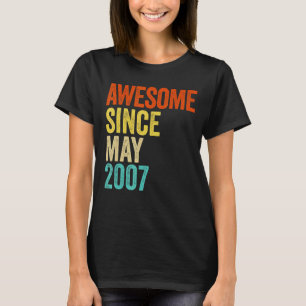 Awesome Since May 2007 Vintage 15th Men And Women T-Shirt