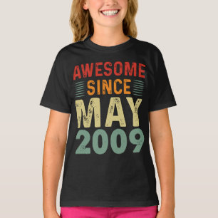 Awesome Since May 2009 Vintage Birthday T-Shirt