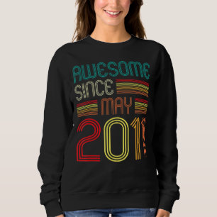 Awesome Since May 2011 11th Birthday Vintage 11 Ye Sweatshirt