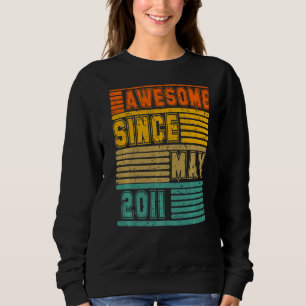 Awesome Since May 2011 Vintage 11th Men And Women  Sweatshirt
