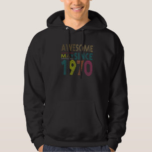 Awesome Since May Born In 1970 Vintage 52nd Birthd Hoodie