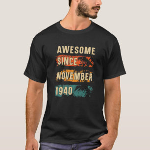 Awesome Since November 1940 79Th Birthday Vintage T-Shirt