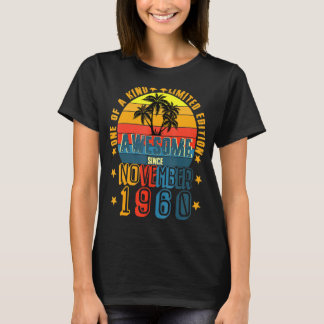 Awesome Since November 1960 Vintage 61th Birthday T-Shirt