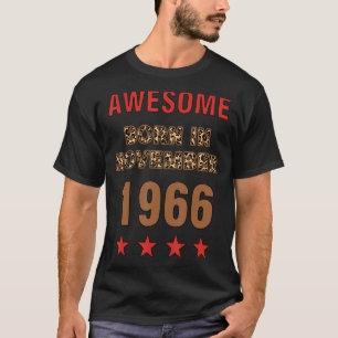 Awesome since November 1966 Leopard Print November T-Shirt