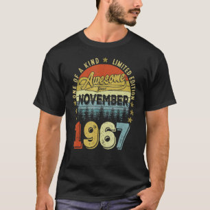 Awesome Since November 1967 55 Years Old 55th Birt T-Shirt