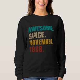 Awesome Since November 1968 Vintage Birthday 56 Ye Sweatshirt