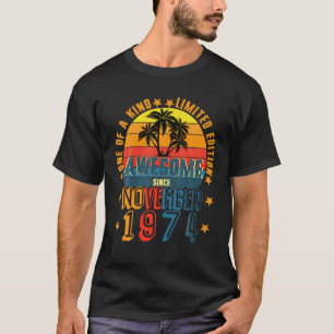 Awesome Since November 1974 Vintage 47Th Birthday T-Shirt