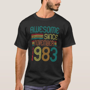 Awesome Since November 1983 39th Birthday Retro 39 T-Shirt