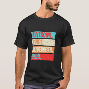 Awesome Since November 1983 Happy 40th Birthday Lo T-Shirt