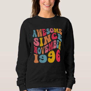 Awesome Since November 1996 26 Years Old Retro 26t Sweatshirt