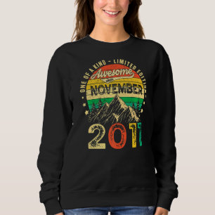Awesome Since November 2011 11th Birthday 11 Years Sweatshirt