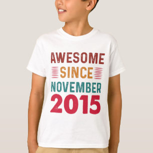 Awesome Since November 2015 Vintage Birthday T-Shirt
