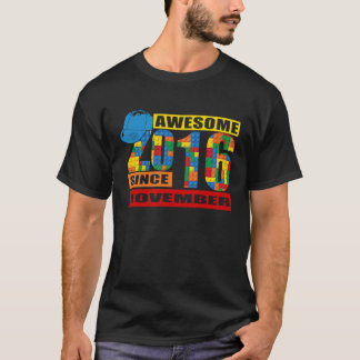 Awesome Since November 2016 6 Year Old Birthday Bo T-Shirt