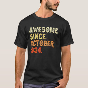 Awesome Since OCTOBER 1934 85th Birthday  Retro T-Shirt
