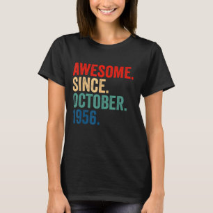Awesome Since October 1956 66 Years Old 66th Birt T-Shirt
