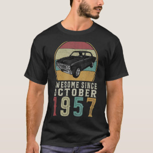 Awesome Since October 1957 65 Years Old 65th Birth T-Shirt
