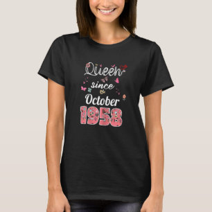 Awesome since October 1958 flowers 1958 October Bi T-Shirt