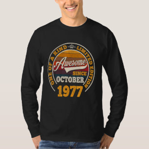 Awesome Since October 1977 45th Birthday 45 Years T-Shirt