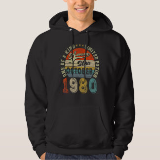 Awesome Since October 1980 42nd Birthday  42 Years Hoodie