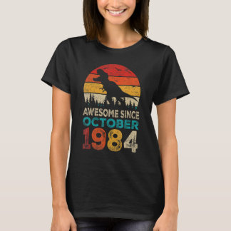 Awesome Since October 1984 38th Birthday Boy Dinos T-Shirt