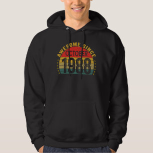 Awesome Since October 1988  35th Birthday Women Me Hoodie