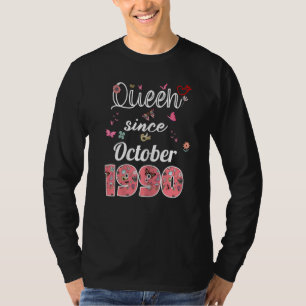 Awesome since October 1990 flowers 1990 October Bi T-Shirt