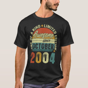 Awesome Since October 2004 18 Years Old 18th Birth T-Shirt