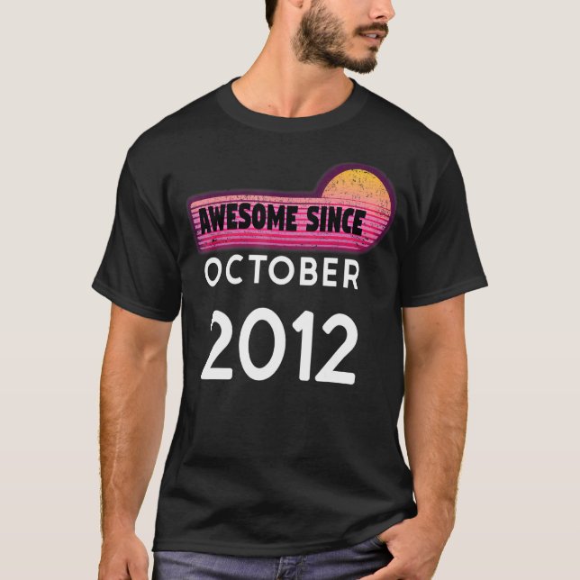 Awesome Since October 2012 Birthday 2012 October V T-Shirt (Front)
