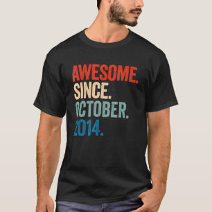 Awesome Since October 2014 8th Birthday  8 Years O T-Shirt
