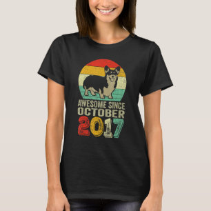 Awesome Since October 2017 5th Birthday  Dog T-Shirt