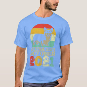Awesome Since October 2021 1st Birthday Gifts Dog T-Shirt