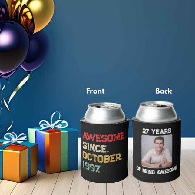 Awesome Since Personalised Custom Birthday Gift Can Cooler (Creator Uploaded)