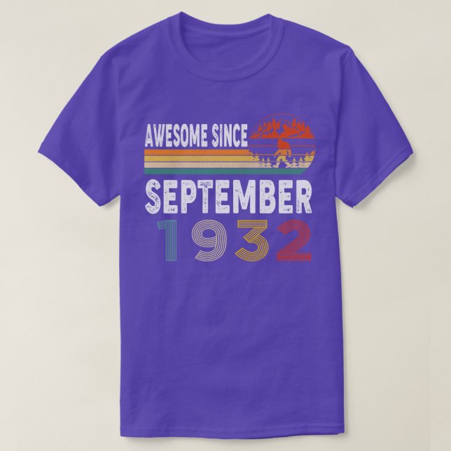 Awesome Since September 1932 T-Shirt (Design Front)