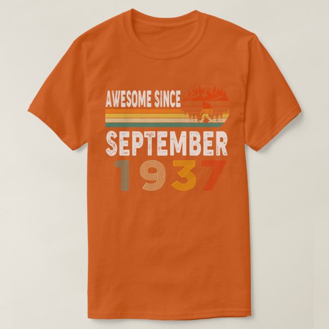 Awesome Since September 1937 T-Shirt (Design Front)