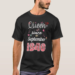 Awesome Since September 1940 Flowers 1940 Septembe T-Shirt