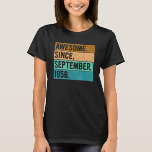 Awesome Since September 1956 66 Years Old 66th Bi T-Shirt