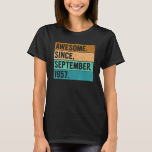 Awesome Since September 1957 65 Years Old  65th Bi T-Shirt