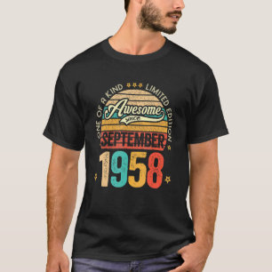 Awesome Since September 1958 64 Years Old 64th Bir T-Shirt