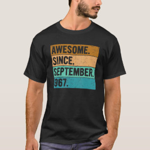 Awesome Since September 1967 55 Years Old 55th Bi T-Shirt