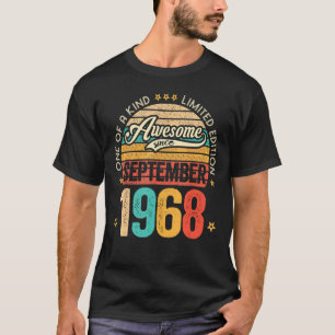 Awesome Since September 1968 54 Years Old 54th Bir T-Shirt