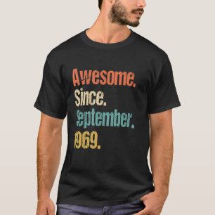 Awesome Since September 1969 53rd Birthday Vintage T-Shirt